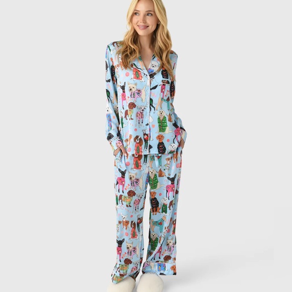 Karen Mabon Christmas Sweater Dogs Classic Pajama Set